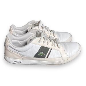 Lacoste Sport Europa TWD White Casual Lace Up Sneaker Shoes Men’s Size 10.5